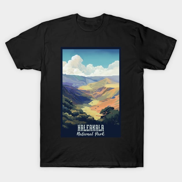 Haleakala National Park Travel Poster T-Shirt by GreenMary Design